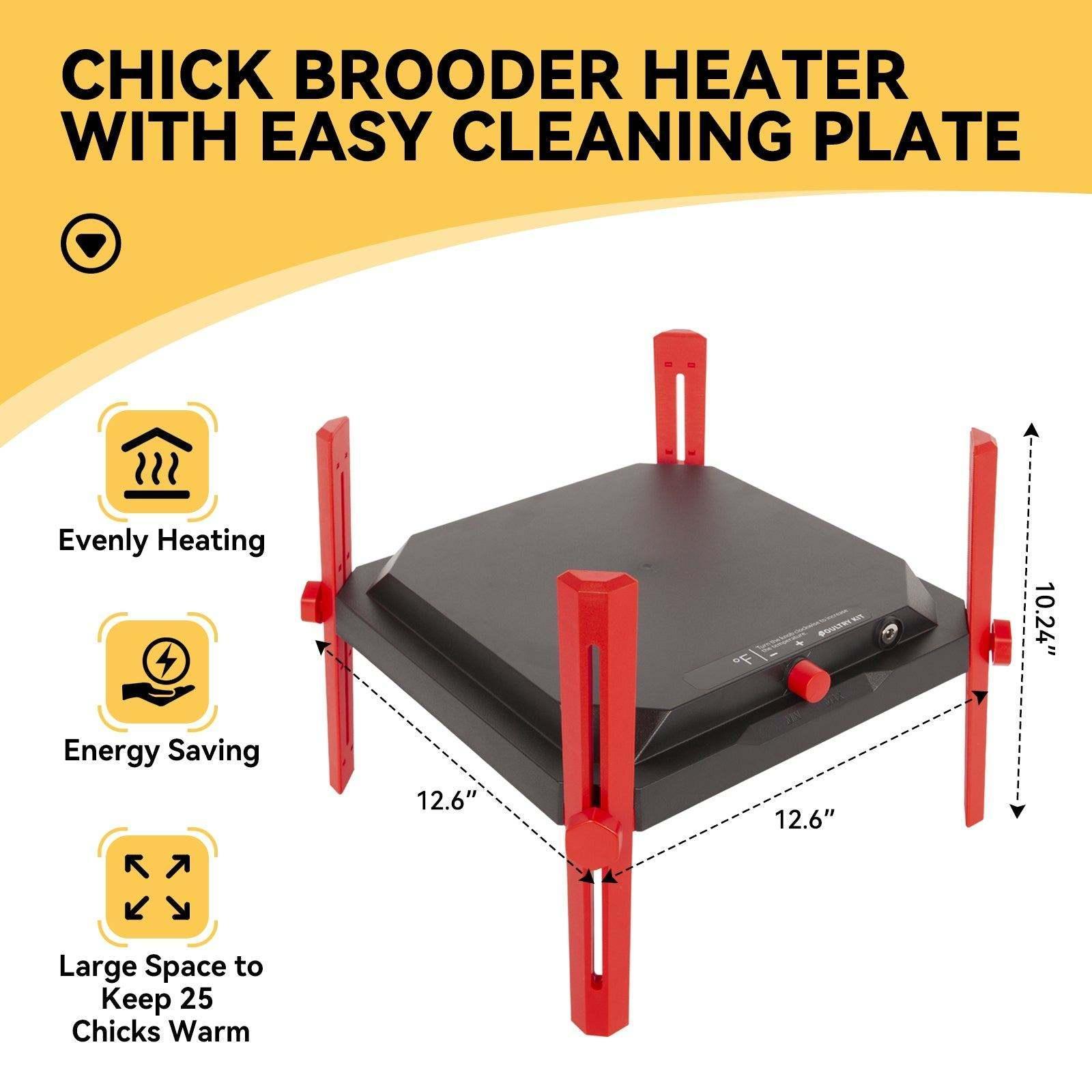 Poultry Kit - 25-30 Chick Brooder 12.5" X 12.5" - Chartley Chucks