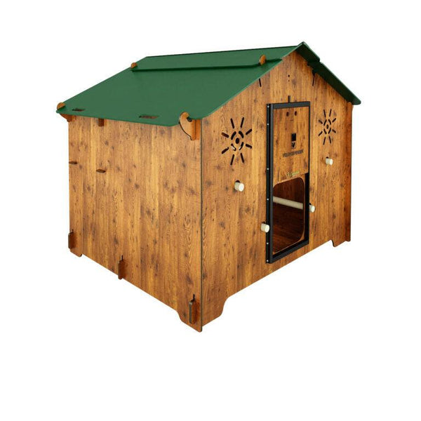 Easicoop Farm - HPL Chicken/Duck/Goose/Rearing Coop up to 18 large Birds (wood finish)