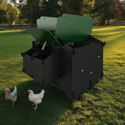 Easicoop Chalet L - HPL Chicken coop up to 10 large Birds (Black)