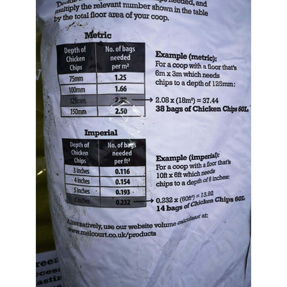 Wood Chips for chicken runs (60L bags) - Chartley Chucks